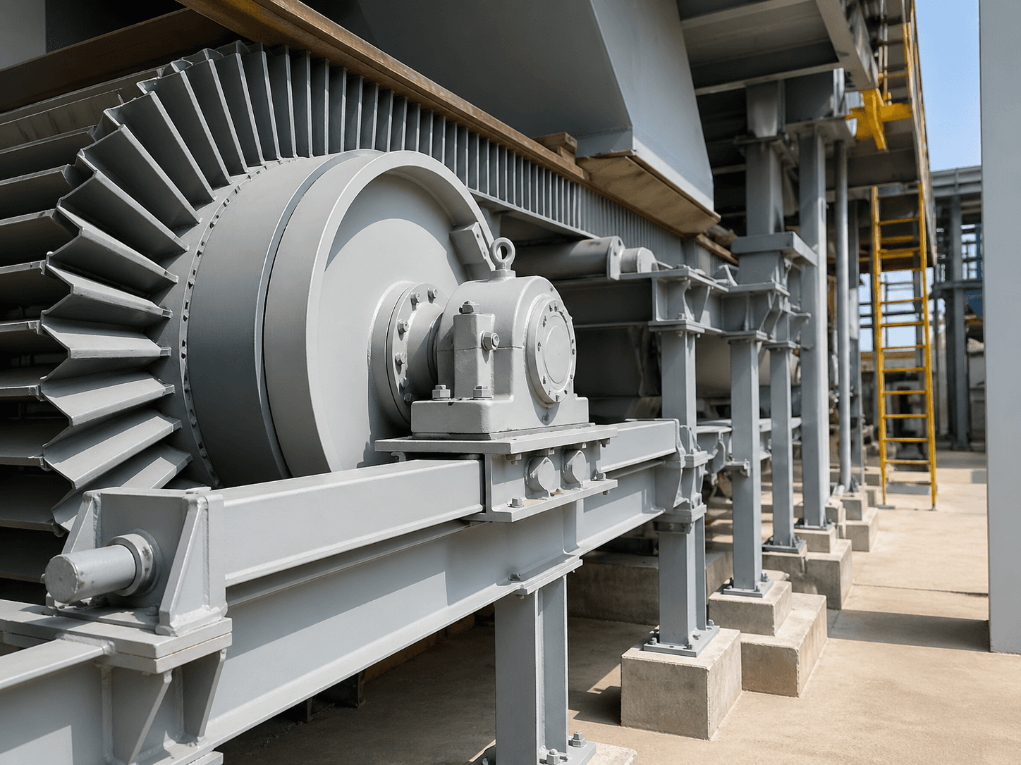 High Angle Pocket Belt Conveyor